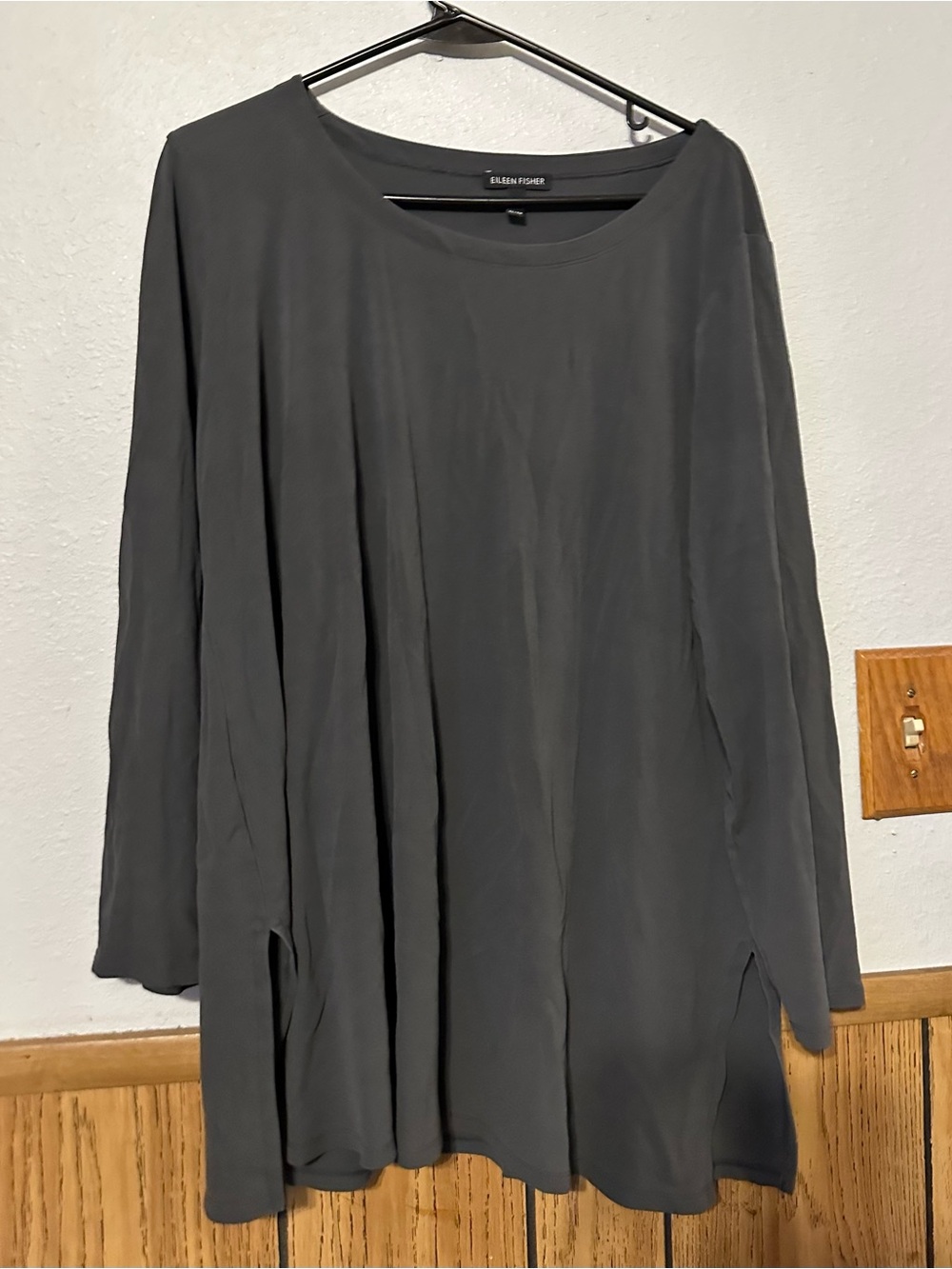 Eileen Fisher Women's size XL Long Sleeve Round Neck Tunic - Gray